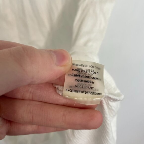 PIXLEY STITCH FIX STITCHFIX Solid White / Ivory ish Mixed Media Crochet Tank Top - Picture 8 of 11